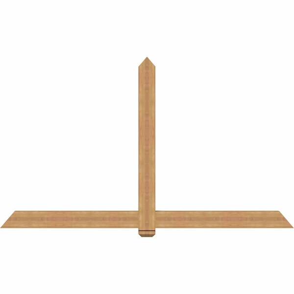 Ekena Millwork Eugene Smooth Timber Gable Bracket, Western Red Cedar, 96"W x 56"H x 3 1/2"D x 5 1/2"F, 14/12 Pitch GBW096X56X0406EUG00SWR - main